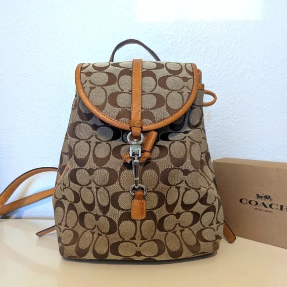 Coach | Bags | Vintage Coach Signature Jacquard Leather Trim  display picture 1